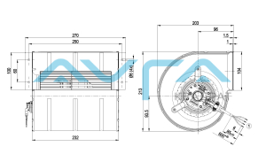 D2E133-DM6-4I5 Центробежный (радиальный) вентилятор ebmpapst