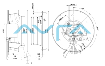 R3G310-AJ31-11 Центробежный (радиальный) вентилятор ebmpapst