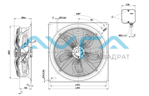 W6D800-GU01-01 Осевой вентилятор ebmpapst