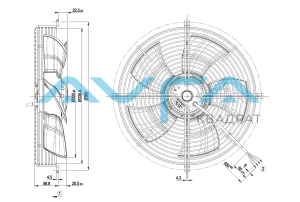 S4D300-AS34-30 Осевой вентилятор ebmpapst