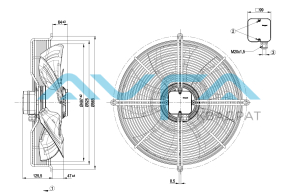 S8E500-AJ03-01 Осевой вентилятор ebmpapst