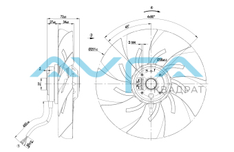A2E250-AM06-01 Осевой вентилятор ebmpapst