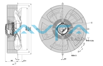 S3G630-AE55-51 Осевой вентилятор ebmpapst