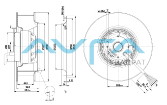 R2D19-0AC08-22 Центробежный вентилятор ebmpapst