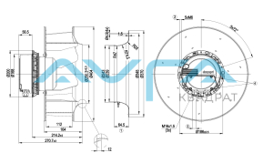 R3G355-AX56-90 Центробежный вентилятор ebmpapst