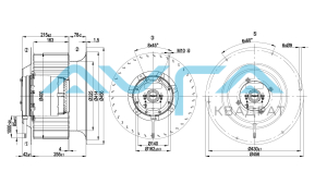 R4D400-CO01-01 Центробежный вентилятор ebmpapst (4920/4,92 кВт) 1210 об/мин