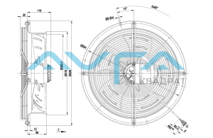 W4D400-CP12-31 Осевой вентилятор ebmpapst