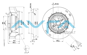 R2E190-RA26-47 Центробежный вентилятор ebmpapst