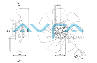 A2E250-AL06-01 Осевой вентилятор ebmpapst
