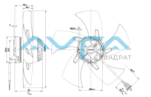 A2D300-AP02-02 Осевой вентилятор ebmpapst