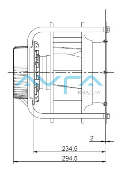 ECF(K)6E280-PLHDAL3-PRF Центробежный ЕС-вентилятор Sanmu с монтажной пластиной и креплением "паук", со штуцером отбора давления
