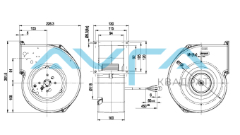 G1G140-AV17-02 Центробежный (радиальный) вентилятор ebmpapst