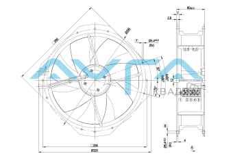 W1G250-HH37-52 Осевой вентилятор ebmpapst