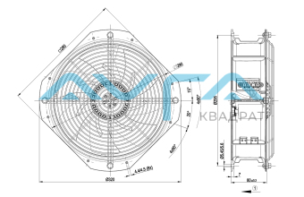 W2E250-HJ52-15 Осевой вентилятор ebmpapst