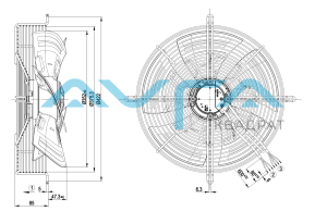 S3G350-AN01-32 Осевой вентилятор ebmpapst