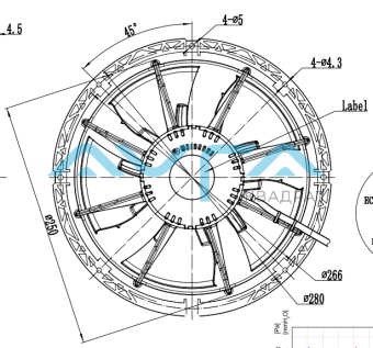 EC072/13E3G01-AS230/58P1-01 Вентилятор Weiguang