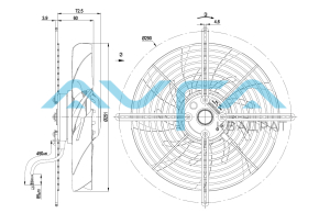S4E250-BI02-01 Осевой вентилятор ebmpapst