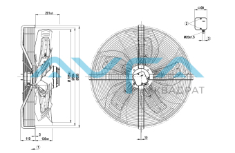S6D800-BA01-09 Осевой вентилятор ebmpapst