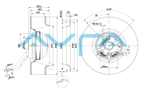 R2E190-AO84-22 Центробежный вентилятор ebmpapst
