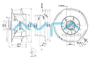 R4D355-RB10-01 Центробежный вентилятор ebmpapst