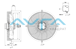 S4D450-AU01-01/C01 Осевой вентилятор ebmpapst