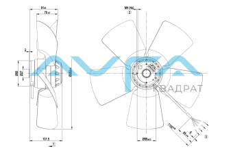 A4E350-AA06-23 Осевой вентилятор ebmpapst
