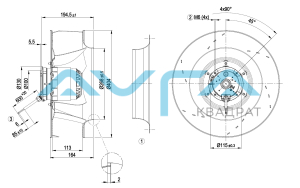R4E400-AP17-06 Центробежный вентилятор ebmpapst