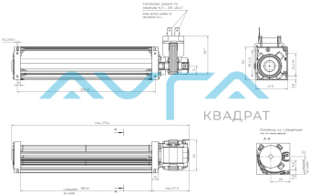 QL3/2000A2-2112LH-447bz Тангенциальный вентилятор ebmpapst