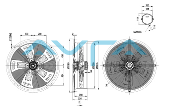 W6D990-CX01-83 Осевой вентилятор ebmpapst