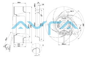 R1G190-AC37-52 Центробежный (радиальный) вентилятор ebmpapst