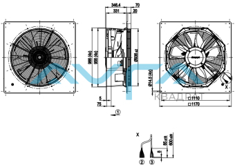 W3G800-NV05-10  Осевой вентилятор 4 кВт ebmpapst для теплиц