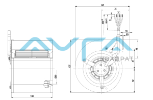 D2E097-CB01-09 Центробежный (радиальный) вентилятор ebmpapst