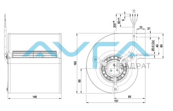 D2E097-BI56-02 Центробежный (радиальный) вентилятор ebmpapst