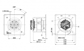 Центробежный (радиальный) вентилятор ebmpapst K3G310PH5802