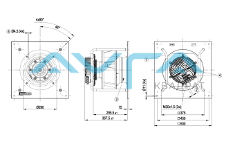 K3G310-PH58-02 Центробежный (радиальный) вентилятор ebmpapst