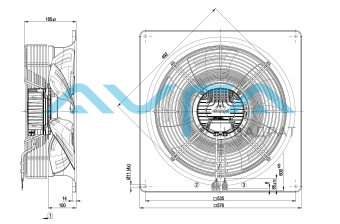 W3G450-FL07-M1 Осевой вентилятор ebmpapst