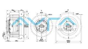 R4D355-CM15-01 Центробежный вентилятор ebmpapst
