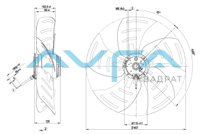 A6E500-BB05-10 Осевой вентилятор ebmpapst