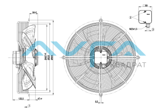 S8E500-AJ03-01 Осевой вентилятор ebmpapst