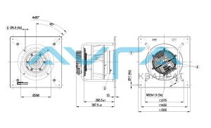 K3G310-PH58-02 Центробежный (радиальный) вентилятор ebmpapst