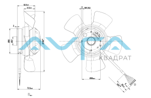 A2D200-AA02-34 Осевой вентилятор 200 мм ebmpapst