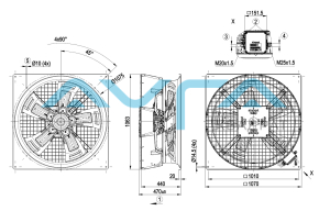 W3G910-HV12-71 Осевой вентилятор ebmpapst