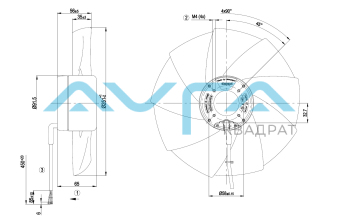 A1G250-AH37-52 Осевой вентилятор ebmpapst