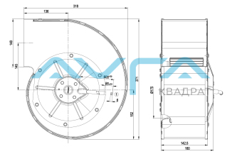 G4D200-CL12-23 Центробежный (радиальный) вентилятор ebmpapst