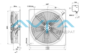W8D910-GD03-01 Осевой вентилятор ebmpapst