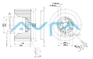 R4E200-AL03-05 Центробежный вентилятор ebmpapst