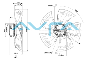 A3G630-AR85-90 Осевой вентилятор ebmpapst