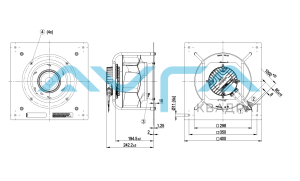 K3G280-PR03-H2 Центробежный (радиальный) вентилятор ebmpapst