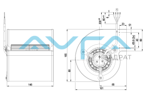 D2E097-BI56-02 Центробежный (радиальный) вентилятор ebmpapst