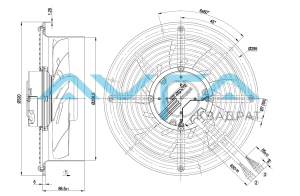 W3G250-CD54-01 Осевой вентилятор ebmpapst